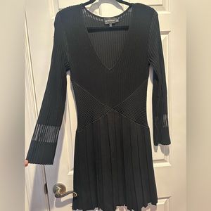 Authentic Emporio Armani Black Long Sleeve Knee Length Dress